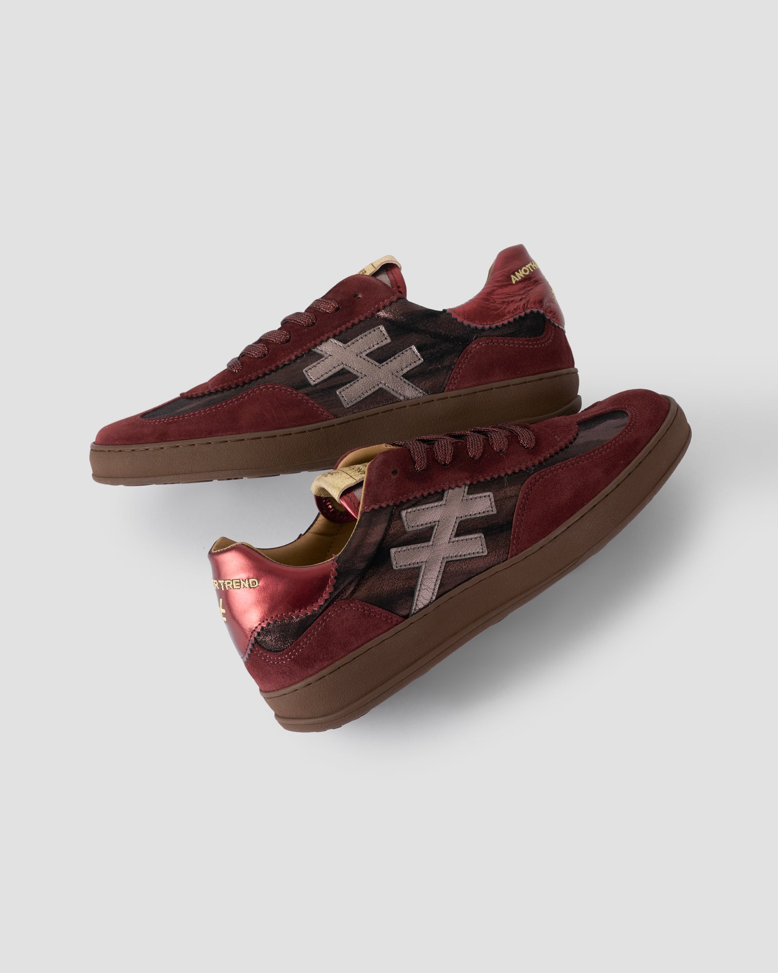 Zapatillas de piel sintética con cordones